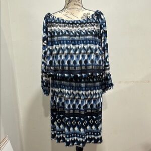 Ab studio Dress Black Navy Blue Modern Size X Large
